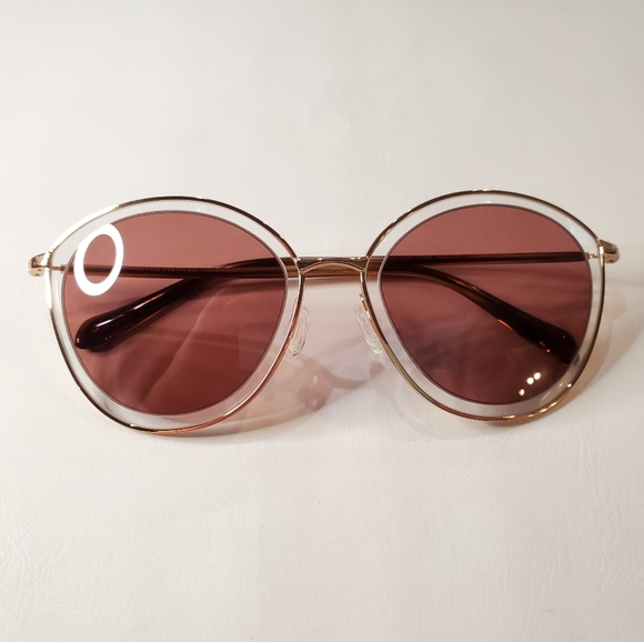 Oliver Peoples Sunglasses Gwynne Gold / Burgundy - Picture 1 of 7